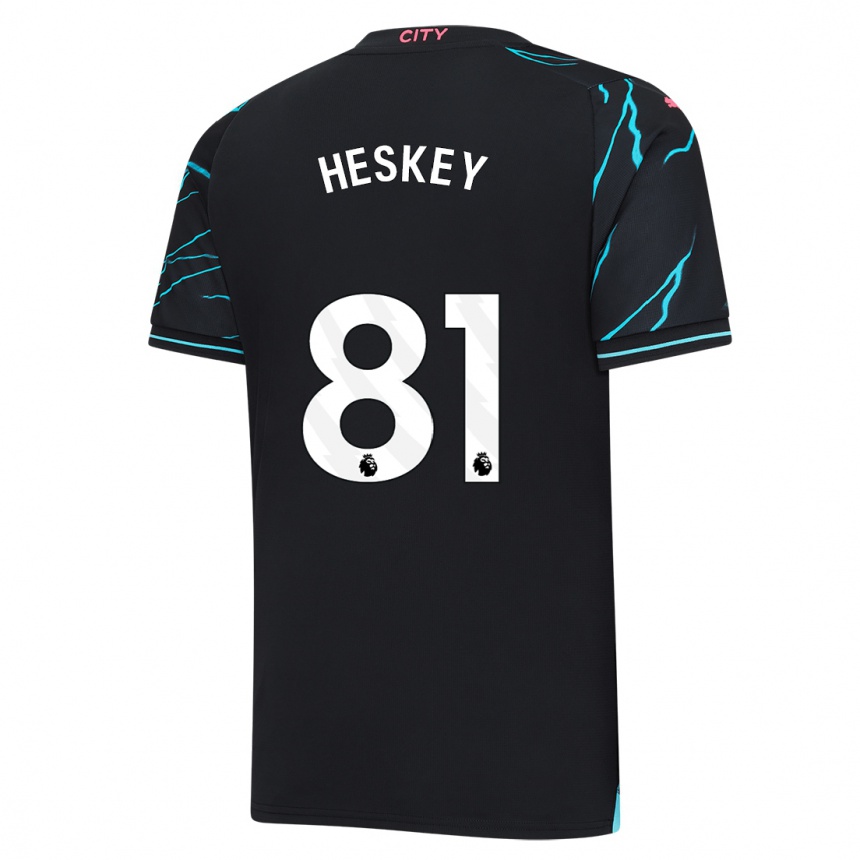 キッズフットボールジェイデン・ヘスキー#81濃紺サードユニフォームシャツ2023/24ジャージーユニフォーム