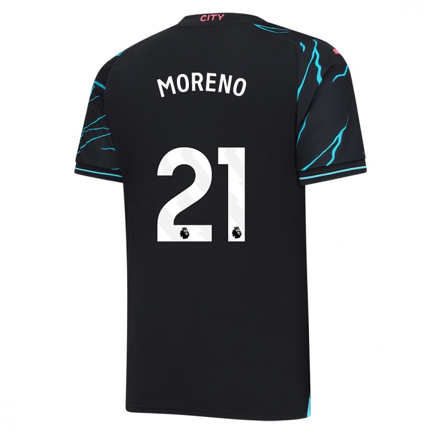キッズフットボールマルロス・モレノ#21濃紺サードユニフォームシャツ2023/24ジャージーユニフォーム