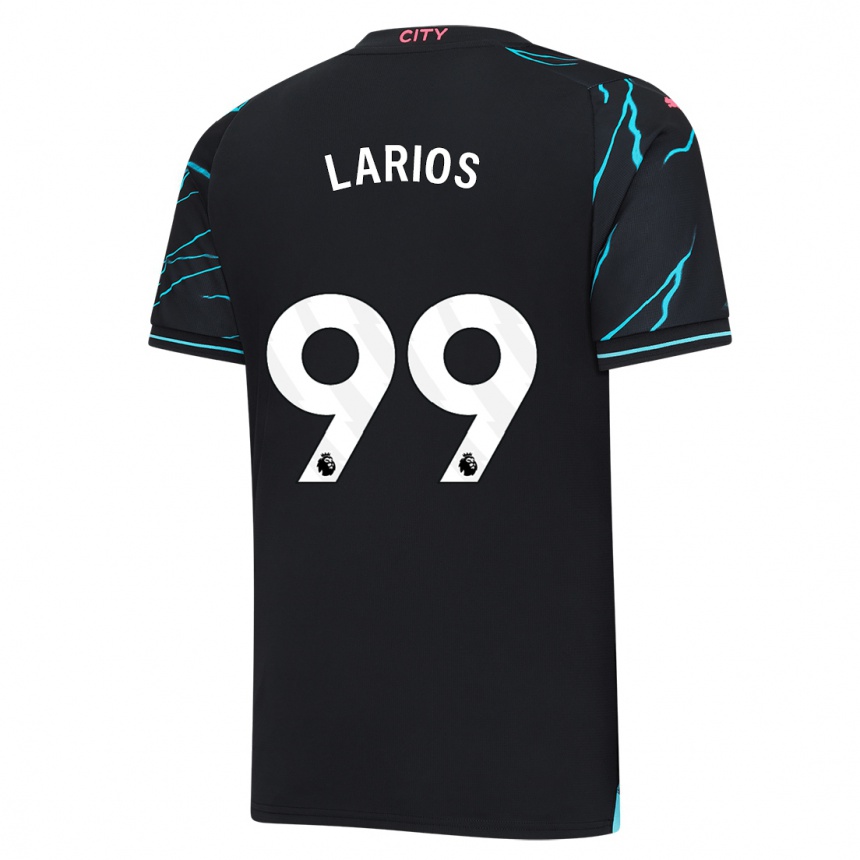 キッズフットボールフアン・ラリオス#99濃紺サードユニフォームシャツ2023/24ジャージーユニフォーム