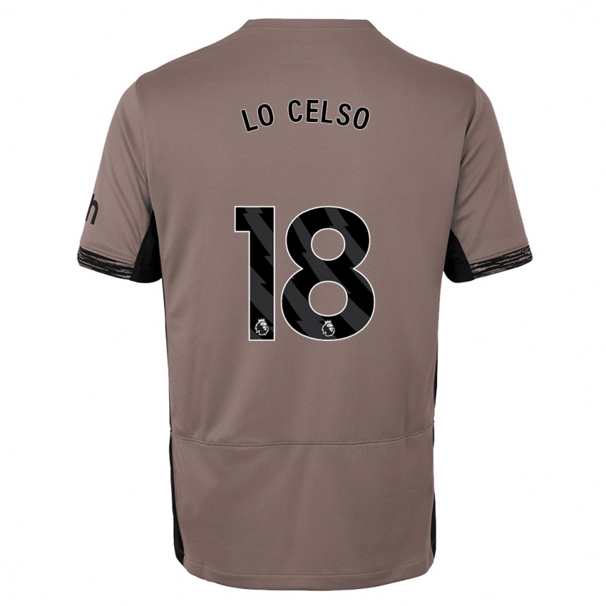 キッズフットボールジオヴァニ・ロ・チェルソ#18ダークベージュサードユニフォームシャツ2023/24ジャージーユニフォーム