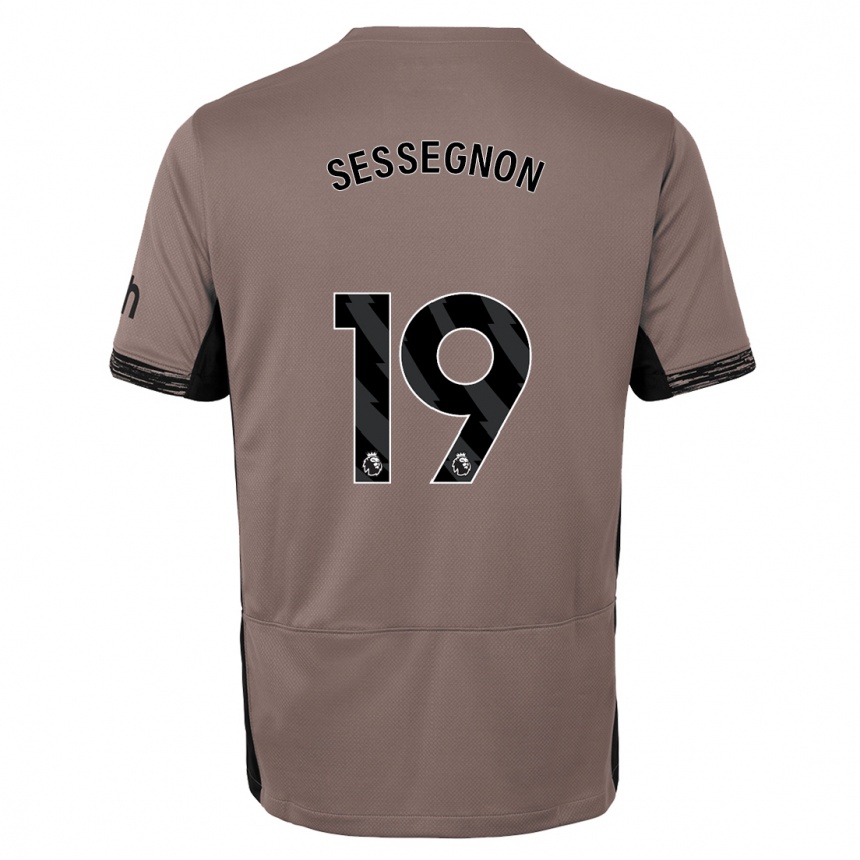 キッズフットボールライアン・セセニョン#19ダークベージュサードユニフォームシャツ2023/24ジャージーユニフォーム