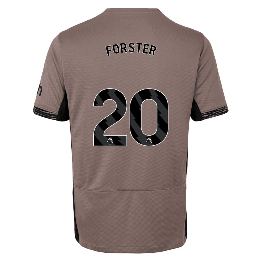 キッズフットボールフレイザー・フォースター#20ダークベージュサードユニフォームシャツ2023/24ジャージーユニフォーム
