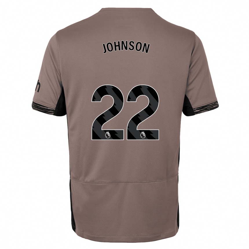 キッズフットボールブレナン・ジョンソン#22ダークベージュサードユニフォームシャツ2023/24ジャージーユニフォーム