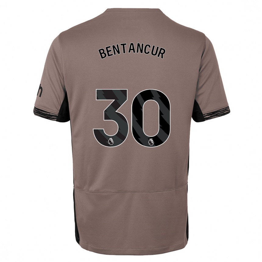 キッズフットボールロドリゴ・ベンタンクール#30ダークベージュサードユニフォームシャツ2023/24ジャージーユニフォーム