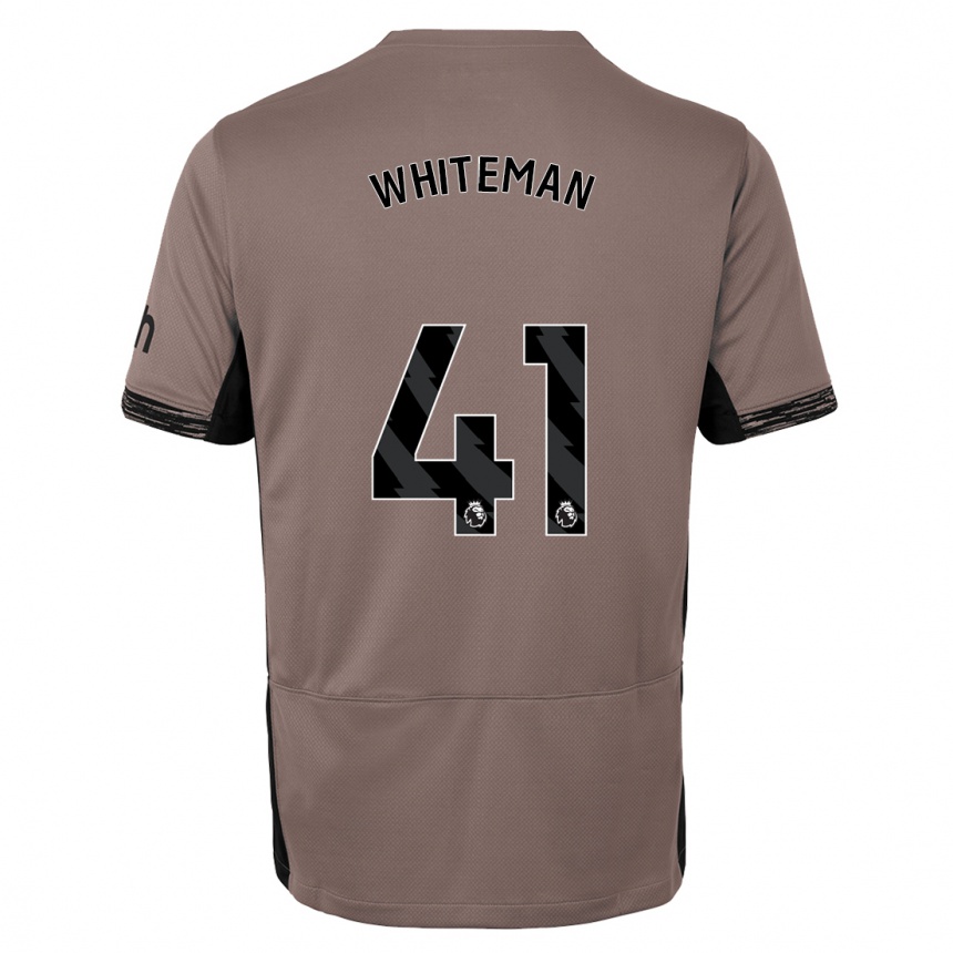 キッズフットボールアルフィー・ホワイトマン#41ダークベージュサードユニフォームシャツ2023/24ジャージーユニフォーム