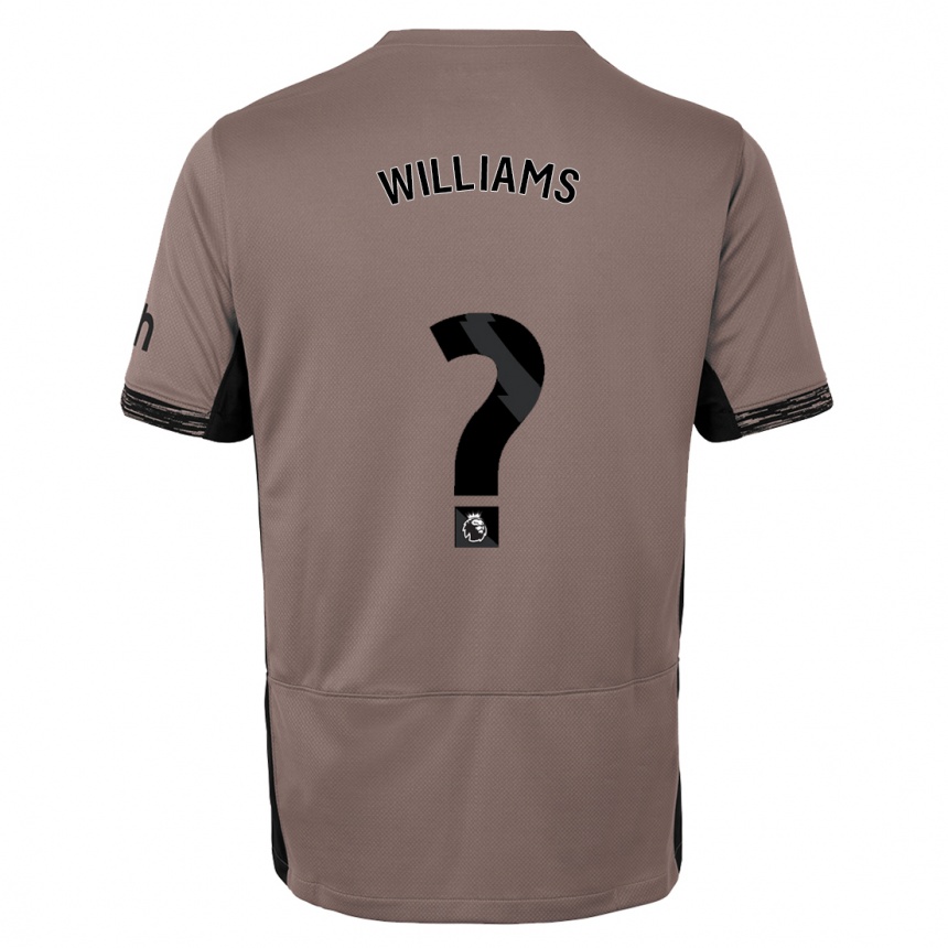 キッズフットボールジェイデン・ウィリアムズ#0ダークベージュサードユニフォームシャツ2023/24ジャージーユニフォーム