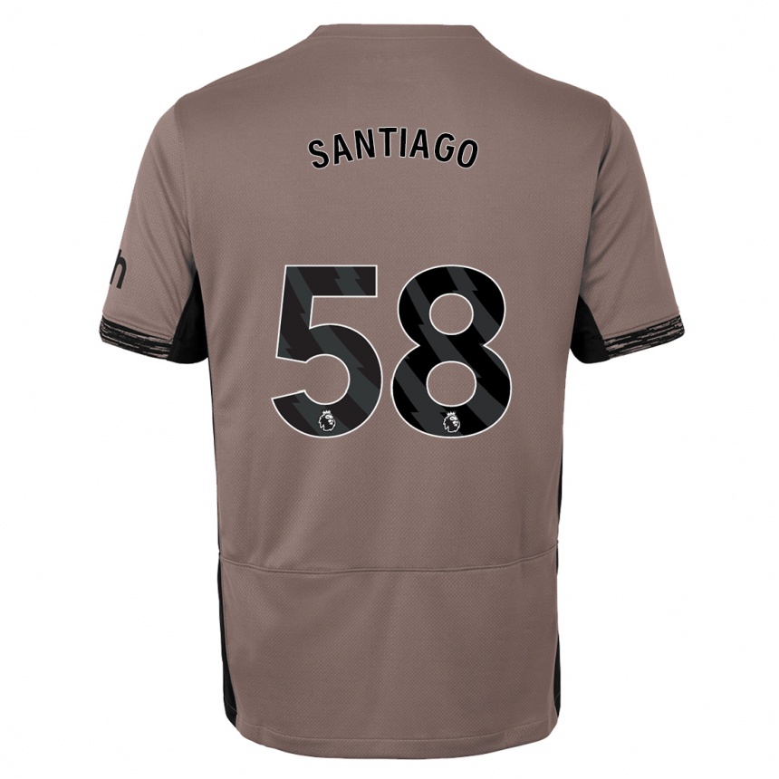 キッズフットボールヤゴサンティアゴ#58ダークベージュサードユニフォームシャツ2023/24ジャージーユニフォーム