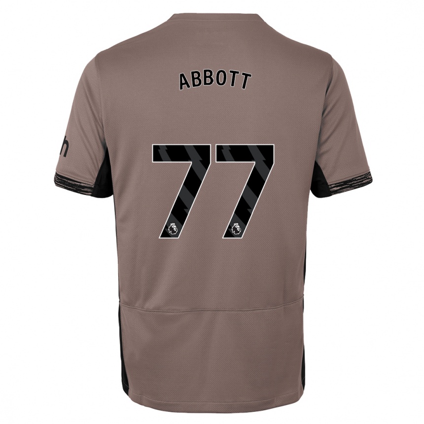 キッズフットボールジョージ・アボット#77ダークベージュサードユニフォームシャツ2023/24ジャージーユニフォーム