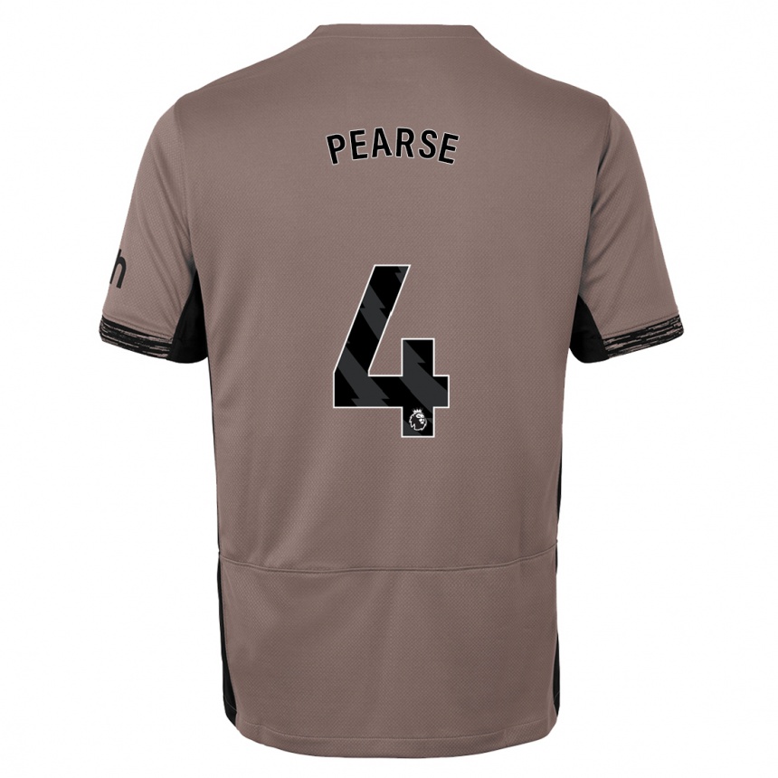 キッズフットボールグレイシー・ピアース#4ダークベージュサードユニフォームシャツ2023/24ジャージーユニフォーム