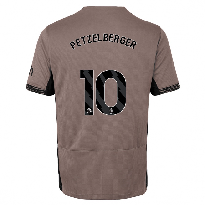 キッズフットボールラモーナ・ペッツェルバーガー#10ダークベージュサードユニフォームシャツ2023/24ジャージーユニフォーム