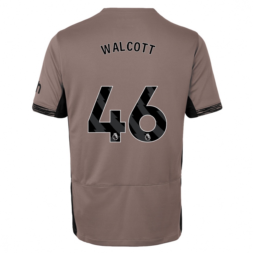 キッズフットボールマラキ・フェーガン・ウォルコット#46ダークベージュサードユニフォームシャツ2023/24ジャージーユニフォーム
