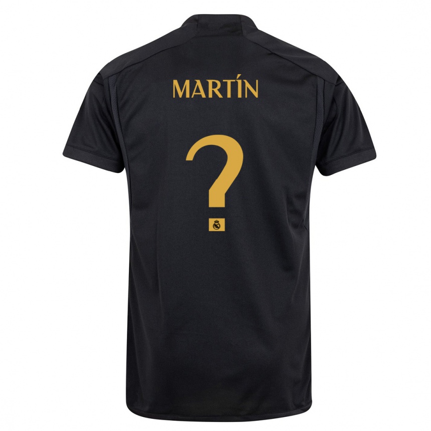 キッズフットボールロベルト・マルティン#0黒サードユニフォームシャツ2023/24ジャージーユニフォーム