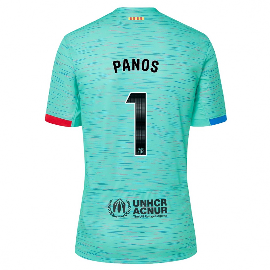 キッズフットボールサンドラ・パノス#1ライトアクアサードユニフォームシャツ2023/24ジャージーユニフォーム