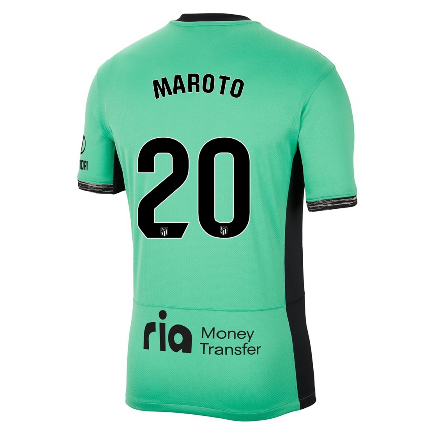 キッズフットボールマリオ・マロト#20スプリンググリーンサードユニフォームシャツ2023/24ジャージーユニフォーム