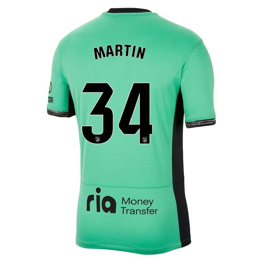 キッズフットボールカルロス・マーティン#34スプリンググリーンサードユニフォームシャツ2023/24ジャージーユニフォーム
