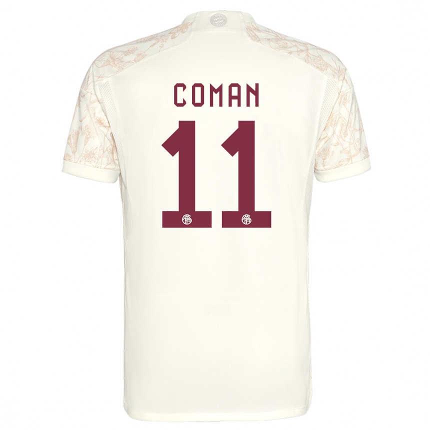 キッズフットボールキングスレイ・コマン#11オフホワイトサードユニフォームシャツ2023/24ジャージーユニフォーム