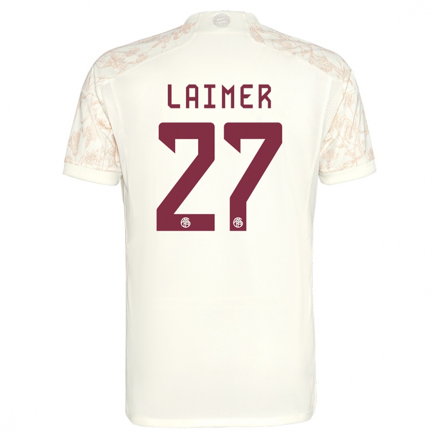 キッズフットボールコンラート・ライマー#27オフホワイトサードユニフォームシャツ2023/24ジャージーユニフォーム