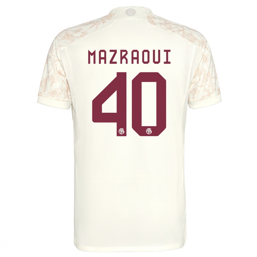 キッズフットボールノゼア・マズラウィ#40オフホワイトサードユニフォームシャツ2023/24ジャージーユニフォーム