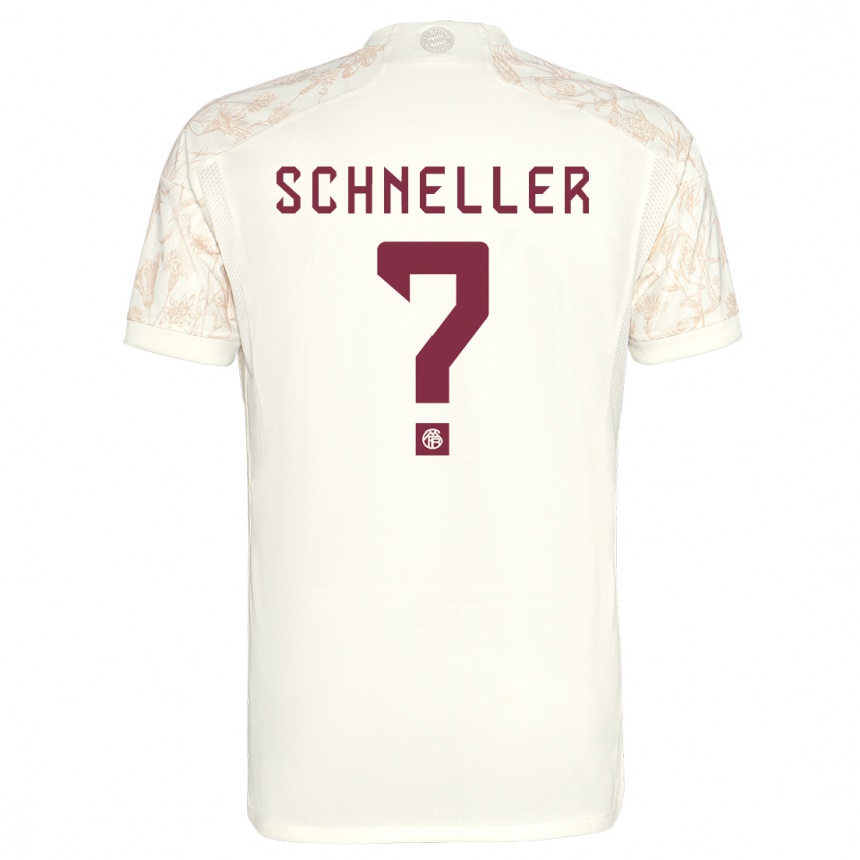 キッズフットボールルーカス・シュネラー#0オフホワイトサードユニフォームシャツ2023/24ジャージーユニフォーム