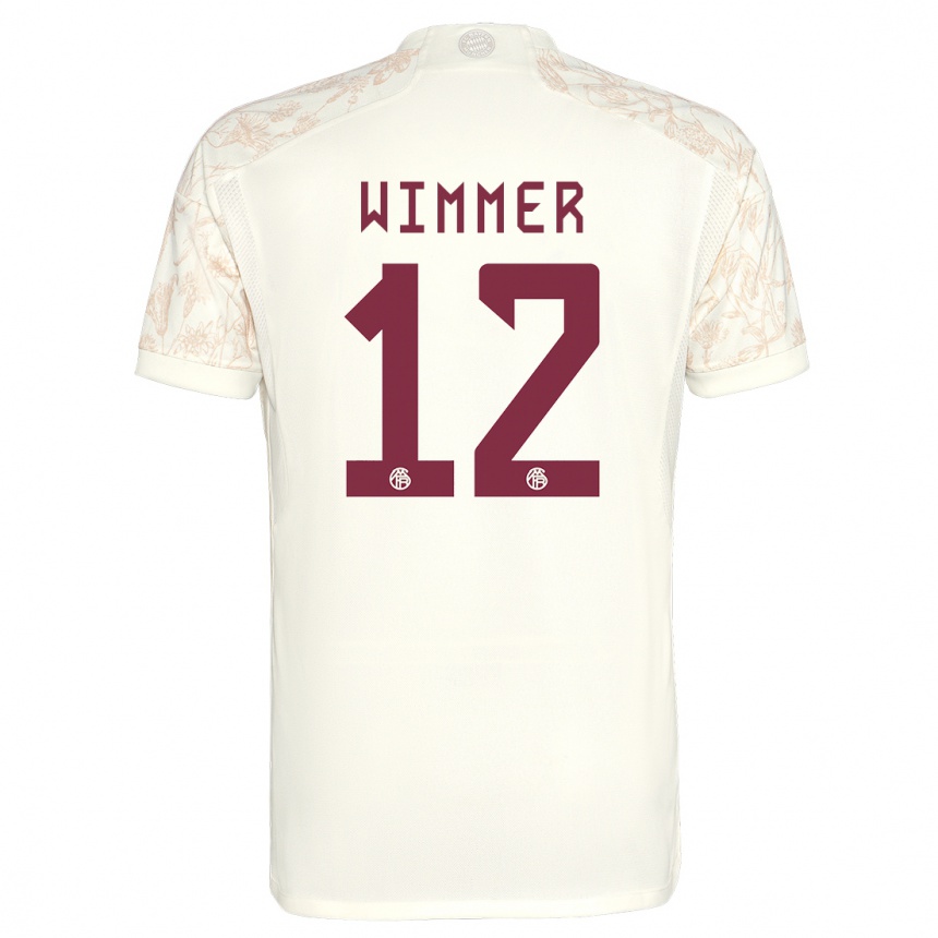 キッズフットボールベネディクトウィマー#12オフホワイトサードユニフォームシャツ2023/24ジャージーユニフォーム
