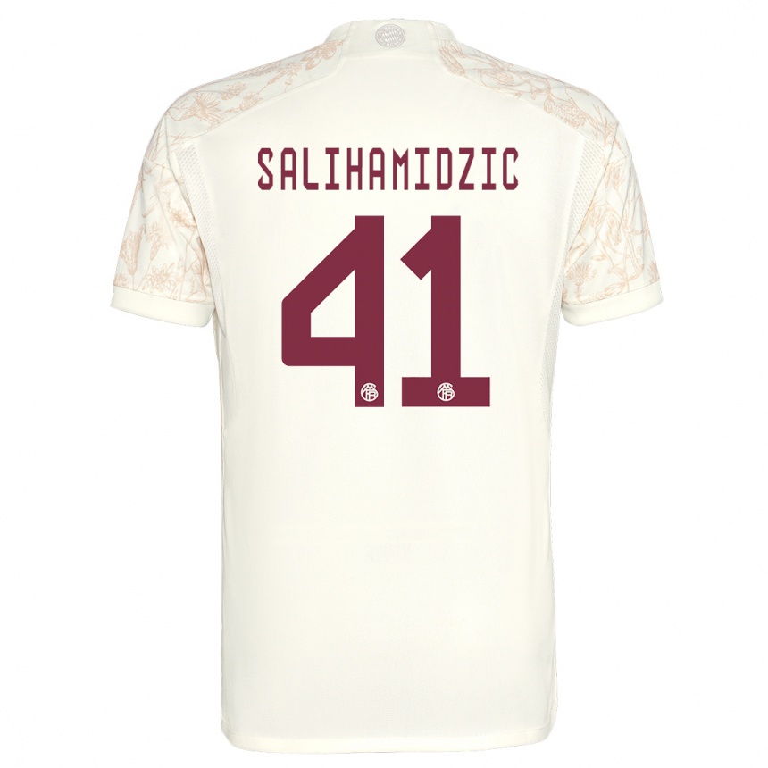 キッズフットボールニック・サリハミジッチ#41オフホワイトサードユニフォームシャツ2023/24ジャージーユニフォーム