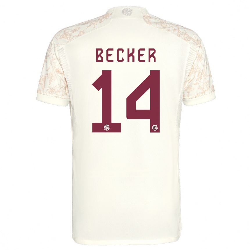 キッズフットボールレナード・ベッカー#14オフホワイトサードユニフォームシャツ2023/24ジャージーユニフォーム