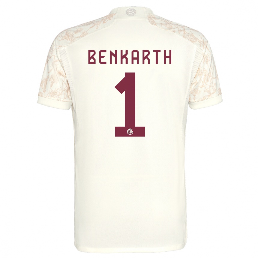 キッズフットボールラウラ・ベンカルト#1オフホワイトサードユニフォームシャツ2023/24ジャージーユニフォーム
