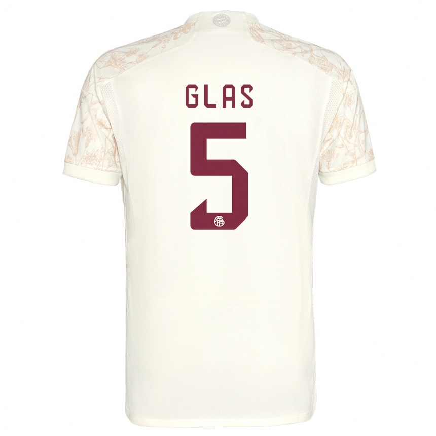 キッズフットボールハンナ・グラス#5オフホワイトサードユニフォームシャツ2023/24ジャージーユニフォーム