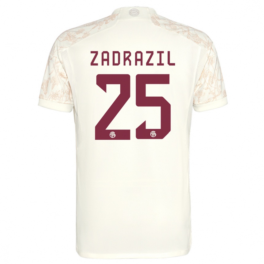 キッズフットボールサラ・ザドラジル#25オフホワイトサードユニフォームシャツ2023/24ジャージーユニフォーム