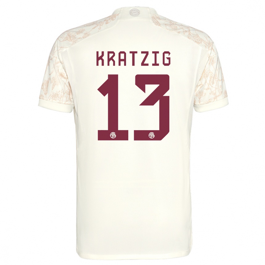 キッズフットボールフランス・クレツィヒ#13オフホワイトサードユニフォームシャツ2023/24ジャージーユニフォーム