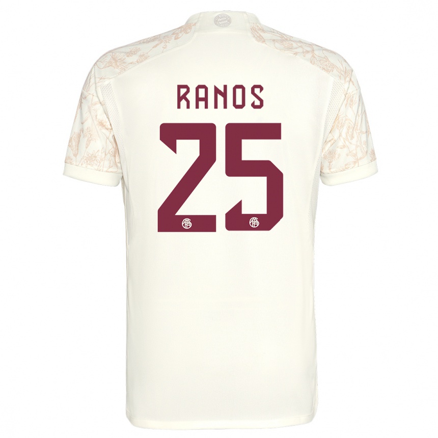 キッズフットボールグラント・レオン・ラノス・マメドヴァ#25オフホワイトサードユニフォームシャツ2023/24ジャージーユニフォーム