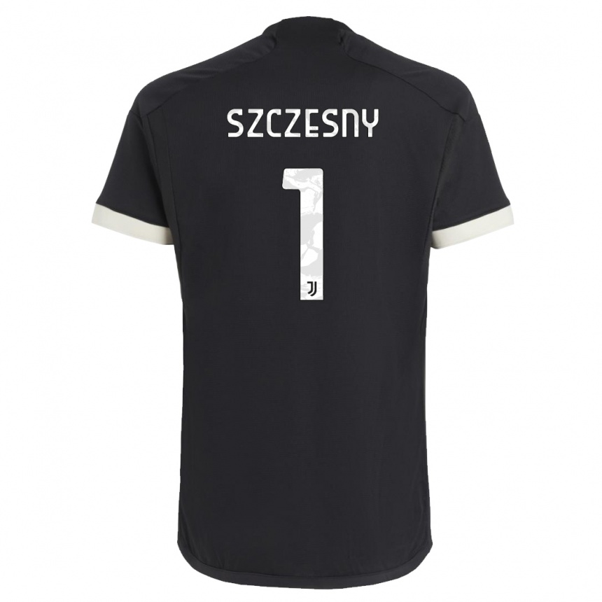 キッズフットボールヴォイチェフ・シュチェスニー#1黒サードユニフォームシャツ2023/24ジャージーユニフォーム