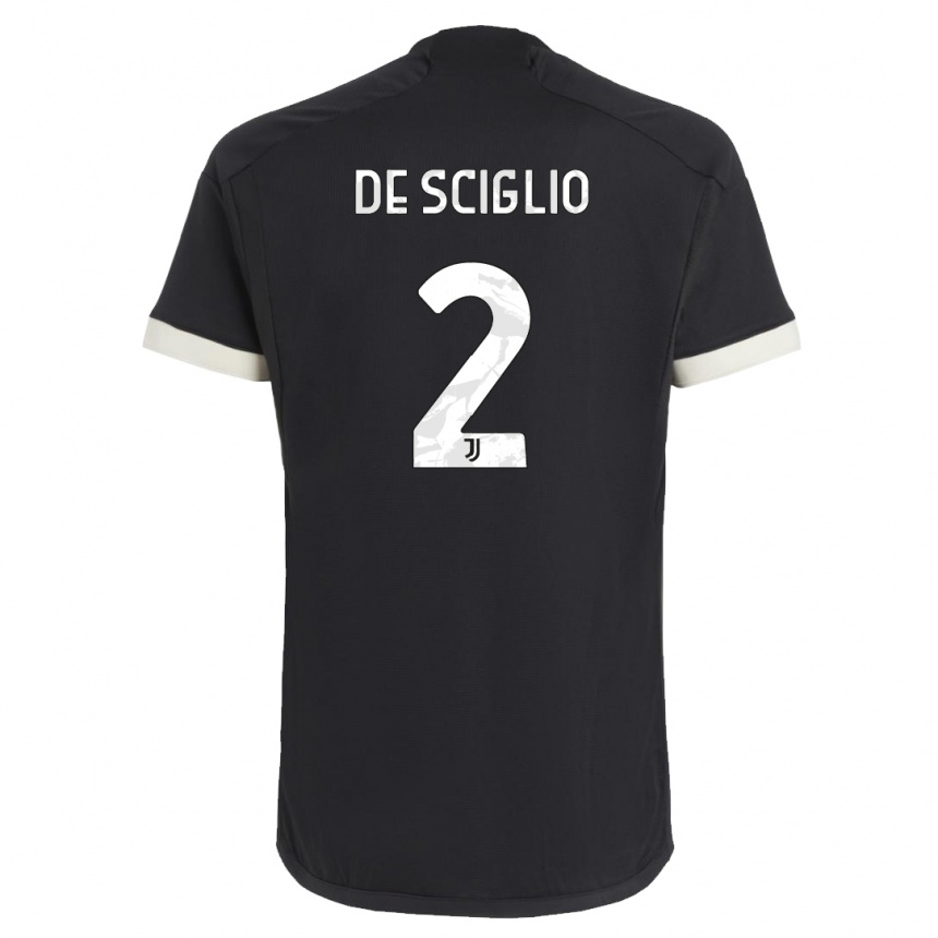 キッズフットボールマッティア・デ・シリオ#2黒サードユニフォームシャツ2023/24ジャージーユニフォーム