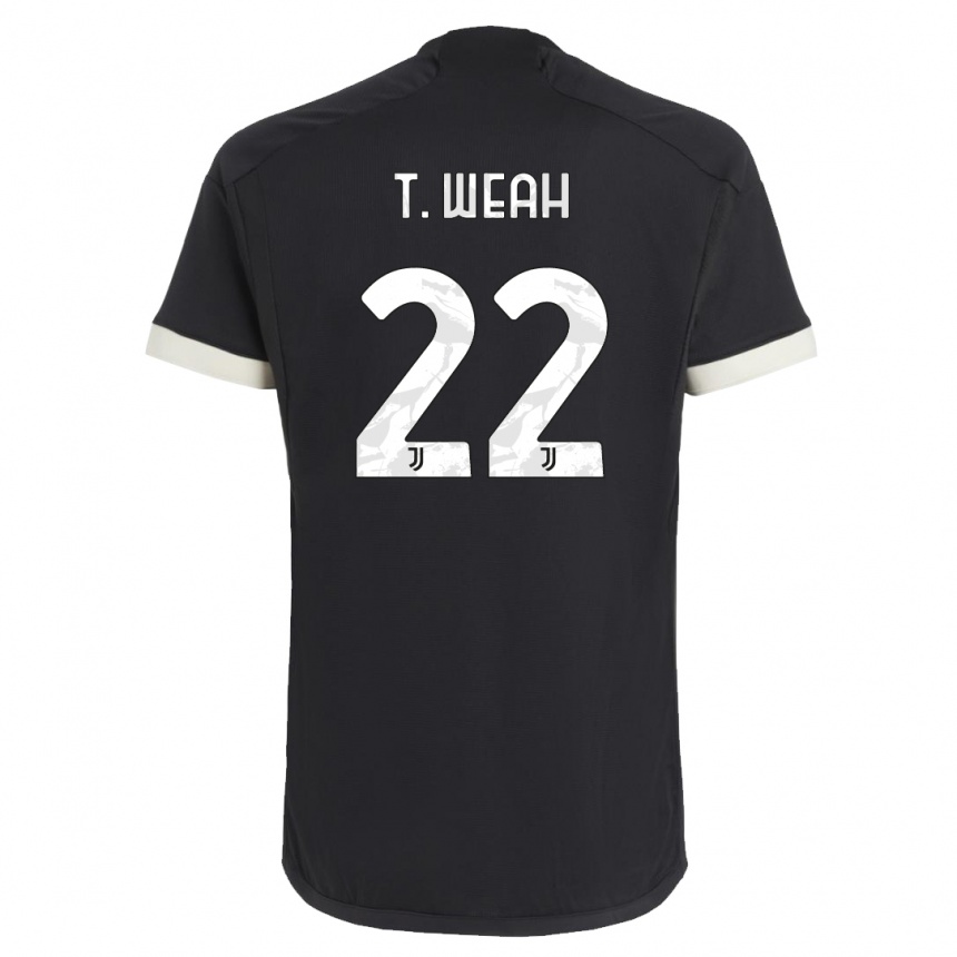 キッズフットボールティモシー・ウェア#22黒サードユニフォームシャツ2023/24ジャージーユニフォーム