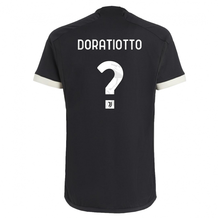 キッズフットボールジュリオ・ドラティオット#0黒サードユニフォームシャツ2023/24ジャージーユニフォーム