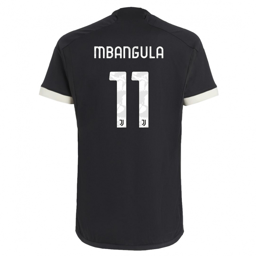 キッズフットボールサミュエル・ムバングラ#11黒サードユニフォームシャツ2023/24ジャージーユニフォーム
