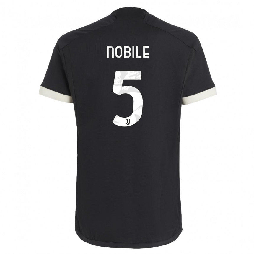 キッズフットボールリッカルド・ノービレ#5黒サードユニフォームシャツ2023/24ジャージーユニフォーム