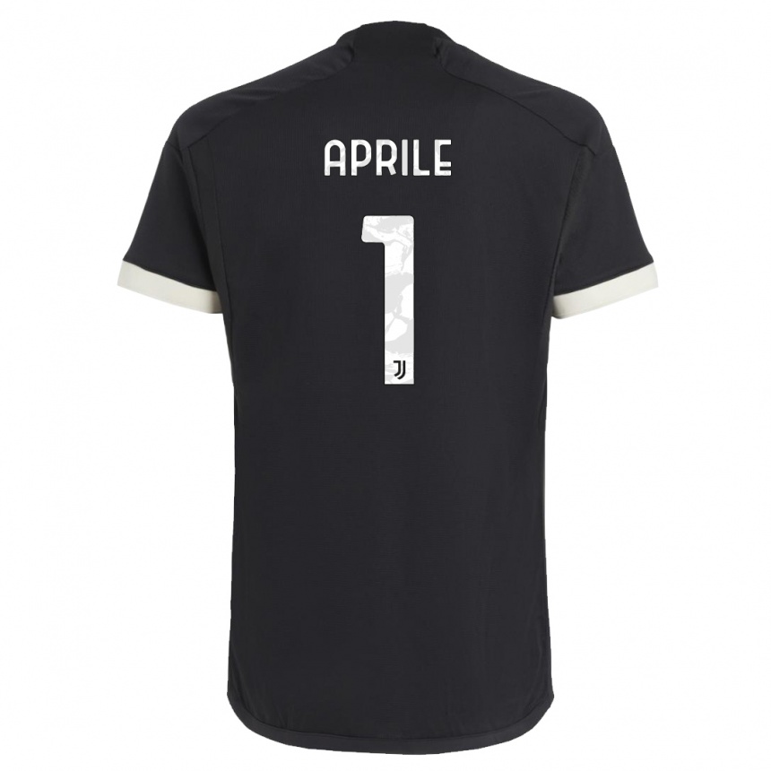 キッズフットボールロベルタ・アプリーレ#1黒サードユニフォームシャツ2023/24ジャージーユニフォーム