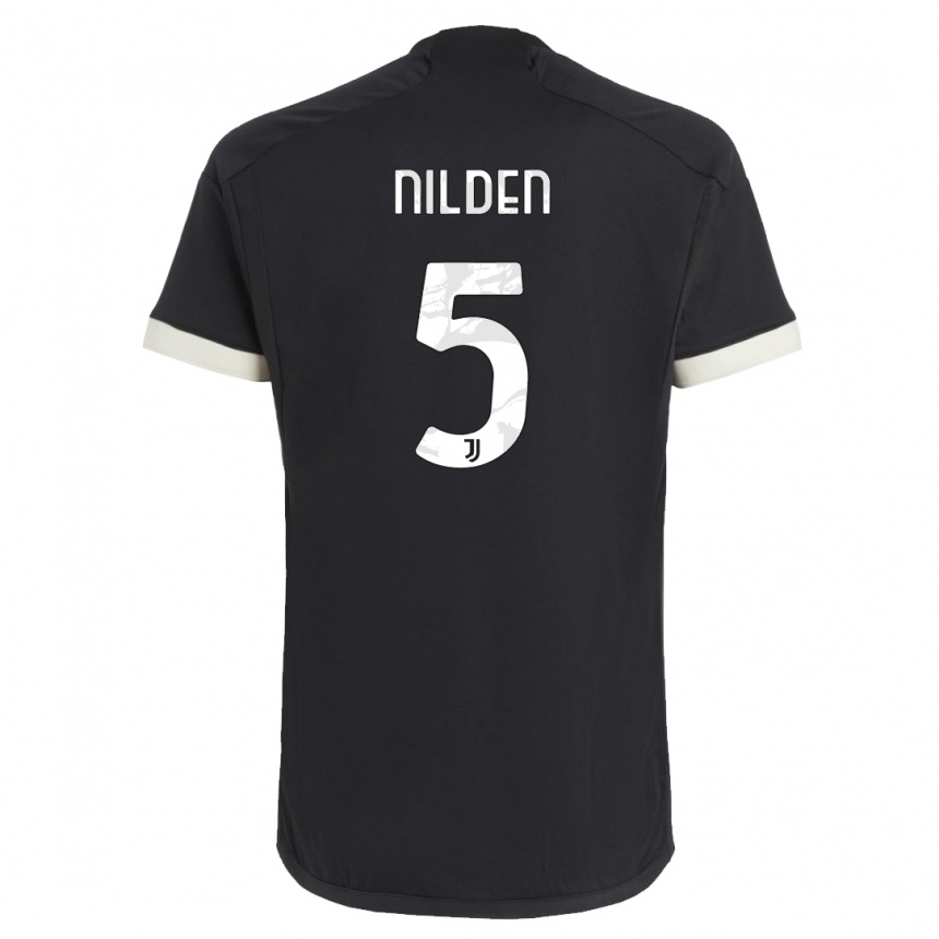 キッズフットボールアマンダ・ニールデン#5黒サードユニフォームシャツ2023/24ジャージーユニフォーム