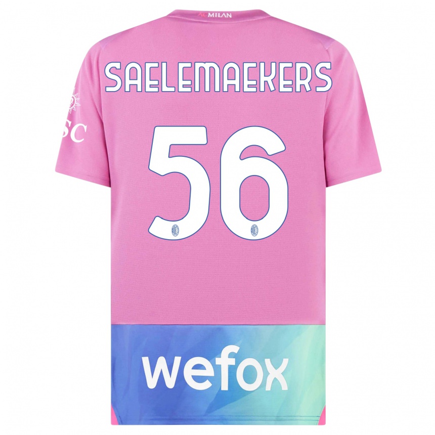 キッズフットボールアレクシス・サレマーカーズ#56ピンクパープルサードユニフォームシャツ2023/24ジャージーユニフォーム