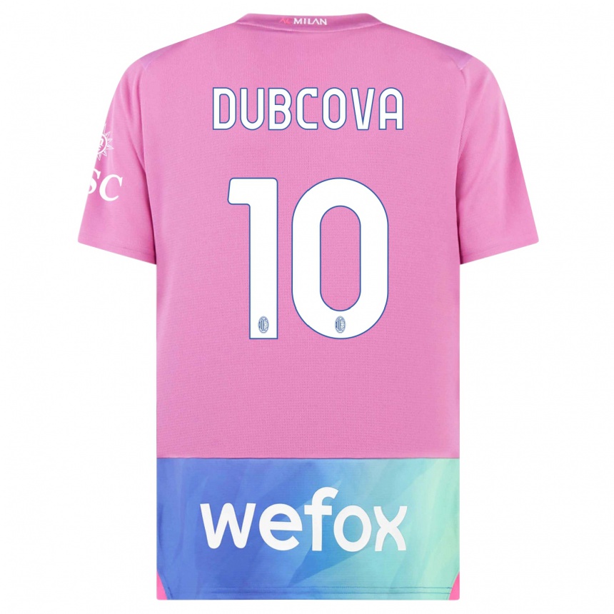 キッズフットボールカミラ・ドゥブコワ#10ピンクパープルサードユニフォームシャツ2023/24ジャージーユニフォーム