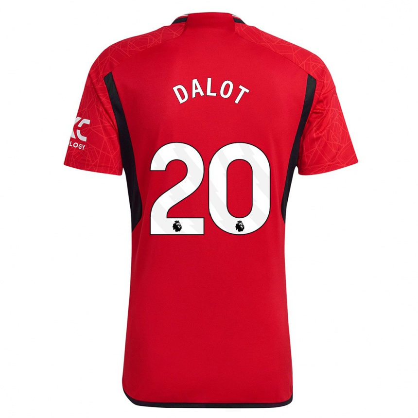 メンズフットボールディオゴ・ダロト#20赤ホームシャツ2023/24ジャージーユニフォーム