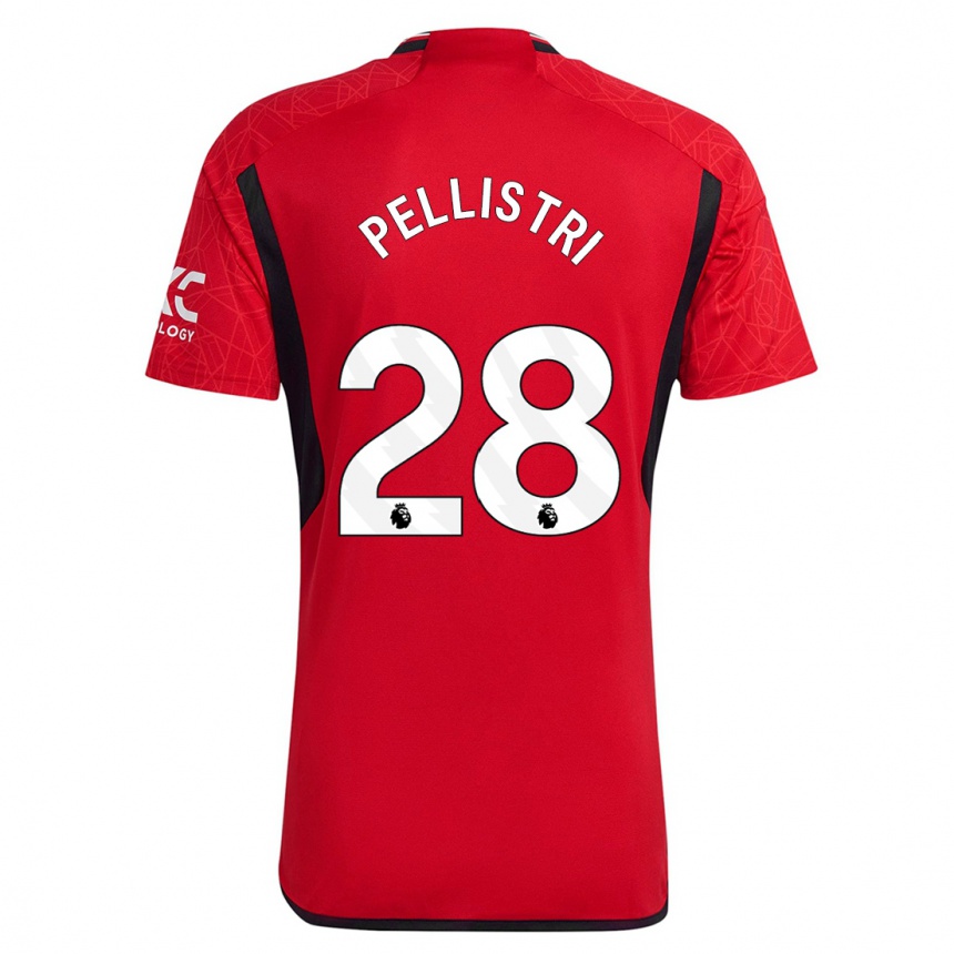メンズフットボールファクンド・ペリストリ#28赤ホームシャツ2023/24ジャージーユニフォーム
