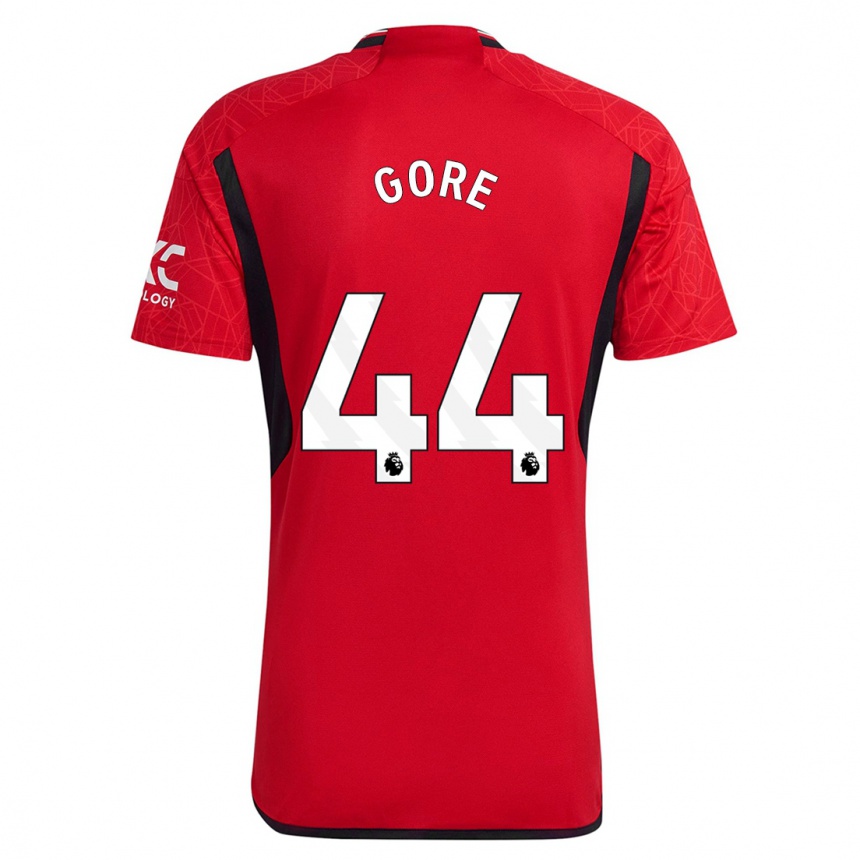 メンズフットボールダニエル・ゴア#44赤ホームシャツ2023/24ジャージーユニフォーム