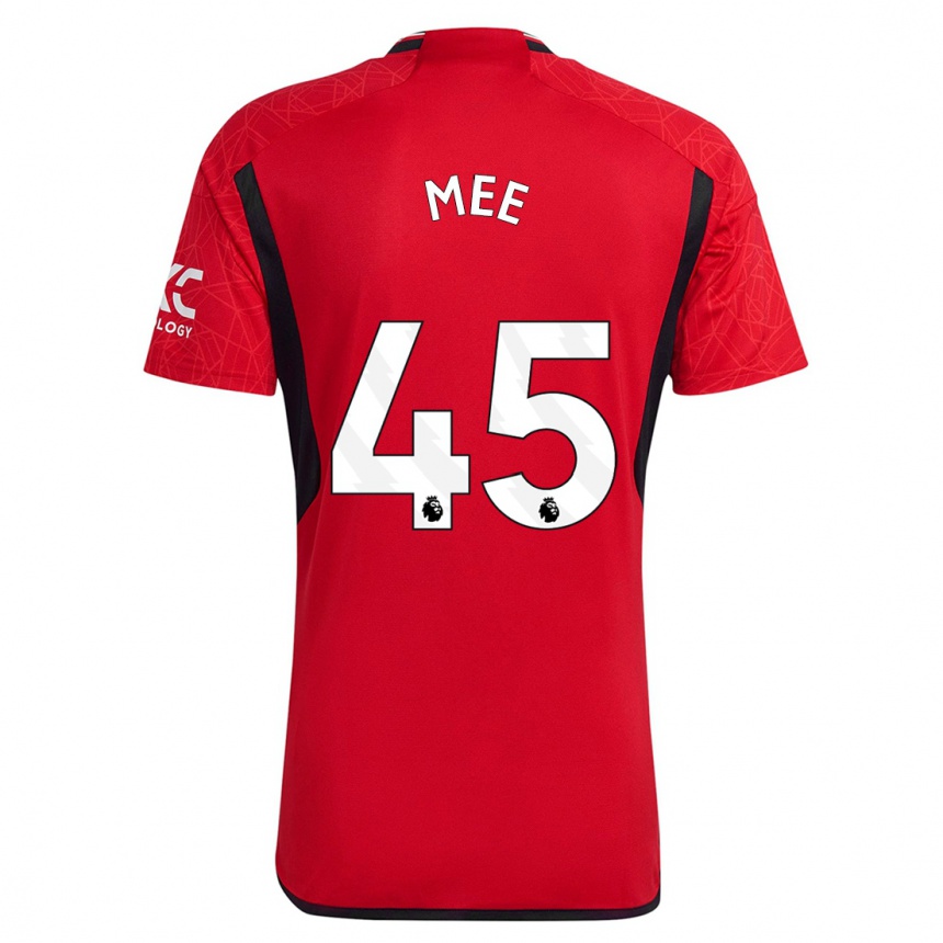 メンズフットボールダーモット・ミー#45赤ホームシャツ2023/24ジャージーユニフォーム