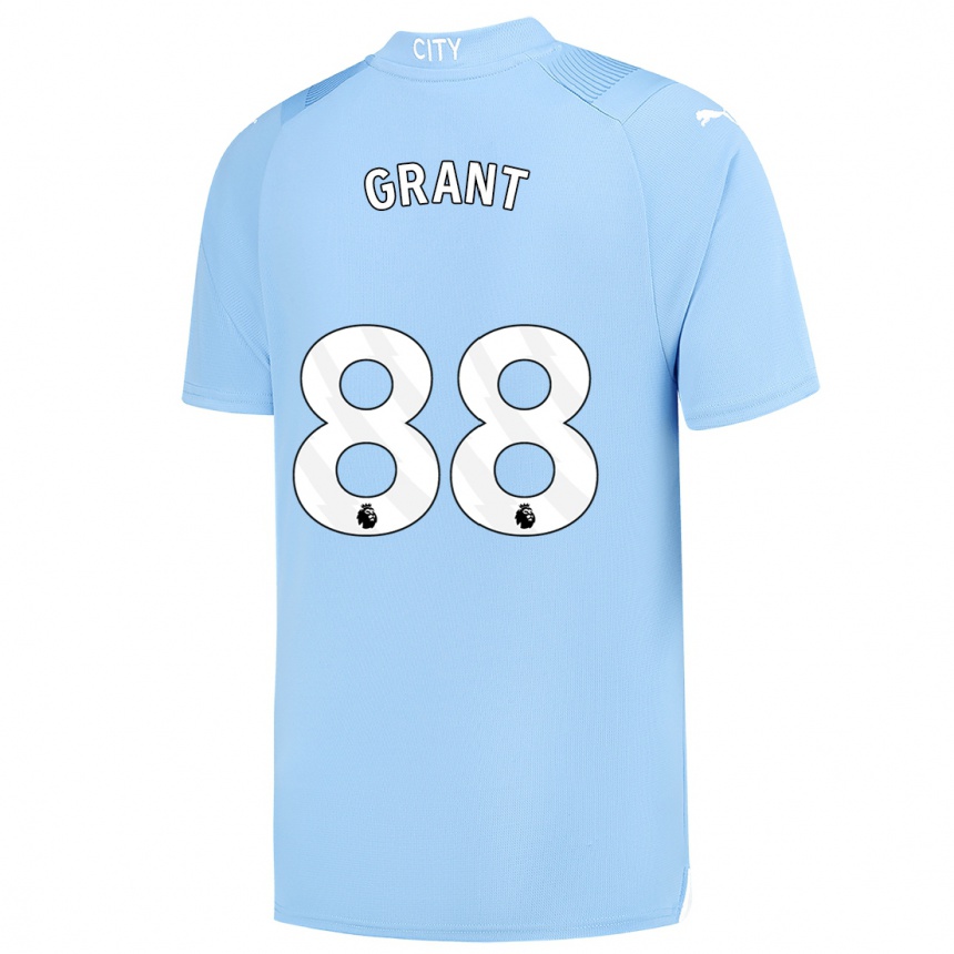 メンズフットボールトゥルー・グラント#88ライトブルーホームシャツ2023/24ジャージーユニフォーム