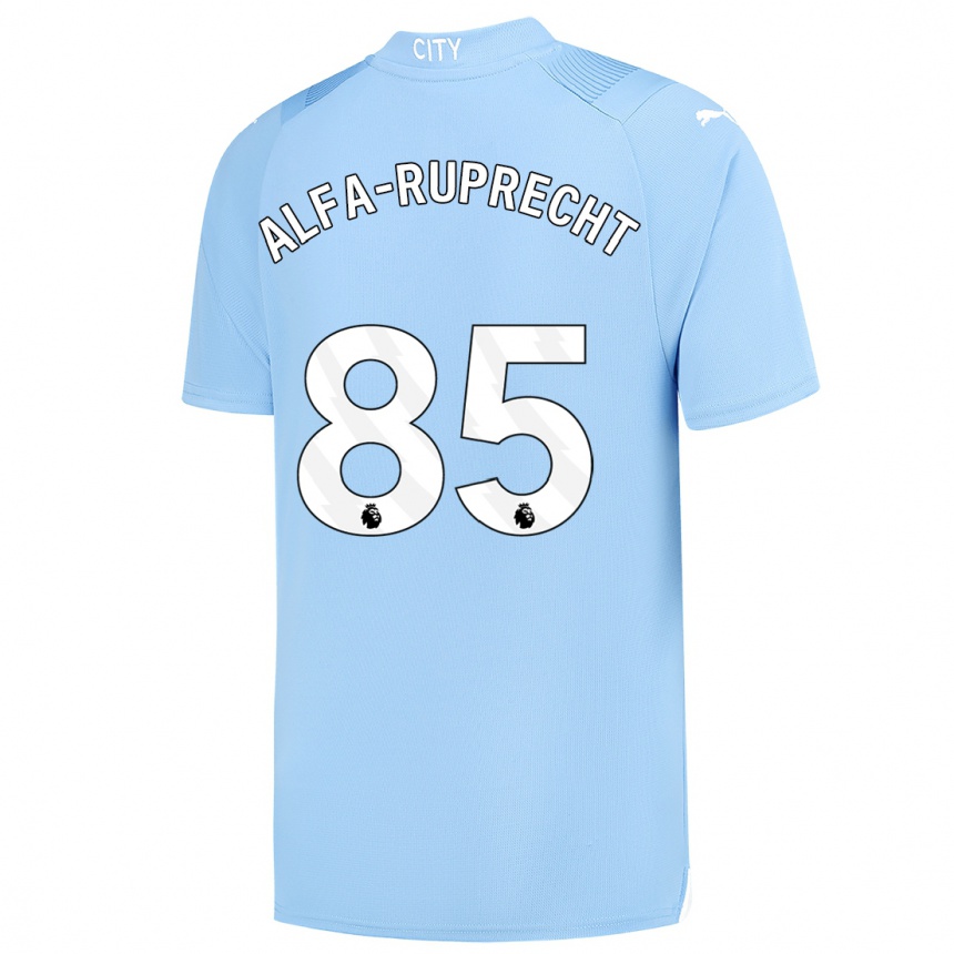 メンズフットボールファリド・アルファ・ループレヒト#85ライトブルーホームシャツ2023/24ジャージーユニフォーム