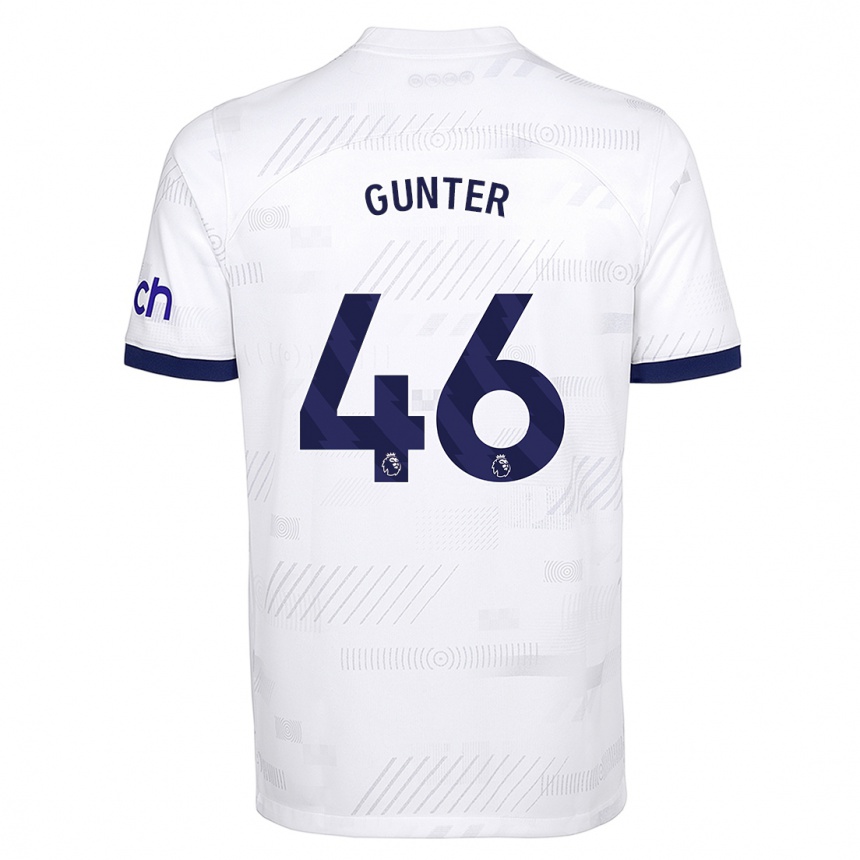 メンズフットボールルカ・ガンター#46白ホームシャツ2023/24ジャージーユニフォーム