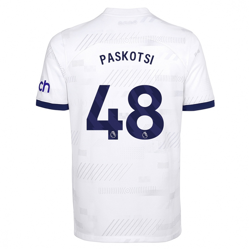 メンズフットボールマクシム・パスコッチ#48白ホームシャツ2023/24ジャージーユニフォーム