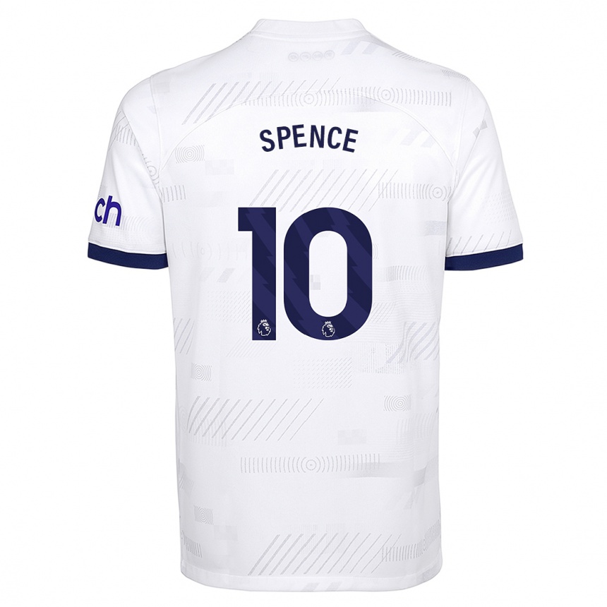 メンズフットボールドリュー・スペンス#10白ホームシャツ2023/24ジャージーユニフォーム